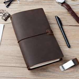 Refillable Traveler Journal with Multiple Inserts and Pen Holder
